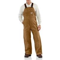 Carhartt Mens 101626 Flame-Resistant Duck Bib Overall - Quilt Lined - Carhartt Brown 46W x 32L