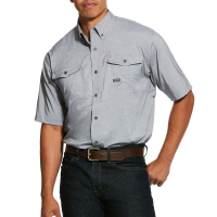 Ariat Mens 10031024 Rebar Made Tough Vent Short Sleeve Vent Shirt - Charcoal Heather 4X-Large Regular