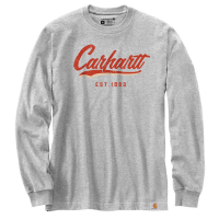 Carhartt  104964 Loose Fit Heavyweight Long-Sleeve Hand-Painted Graphic T-Shirt - Heather Gray Small Regular
