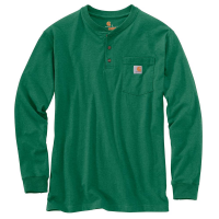 Carhartt Mens K128 Long Sleeve Henley T-Shirt - North Woods Heather 2X-Large Regular