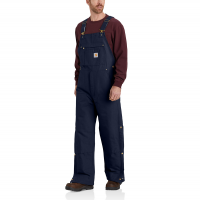 Carhartt Mens 104393 Loose Fit Zip-to-Thigh Bib Overall - Quilt Lined - Dark Navy 4X-Large Regular
