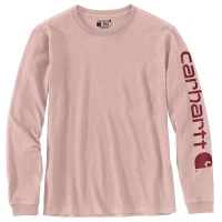 Carhartt  103401 Women's WK231 Long Sleeve Logo T-Shirt - Ash Rose X-Large Plus