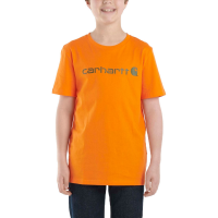 Carhartt  CA6156 Short Sleeve Logo Tee - Boys - Exotic Orange Large (14-16)