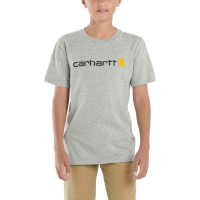 Carhartt  CA6156 Short Sleeve Logo Tee - Boys - Heather Gray 4 Child