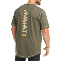 Ariat Mens 10035401 Rebar Workman Logo T-Shirt - Sage Heather Large Regular