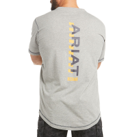 Ariat Mens 10035400 Rebar Workman Logo T-Shirt - Heather Gray X-Large Regular
