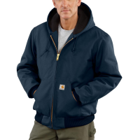 Carhartt | Men's J140 Factory 2nd Duck Active Jacket | Dark Navy | Large Tall | Quilted Flannel Lined | 100% Cotton Duck| 12 Ounce | Dungarees