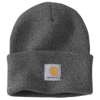 Carhartt | Men's A18 Factory 2nd Acrylic Watch Cap | Coal Heather | One Size Fits All | 100% Acrylic Knit | Beanie | Dungarees