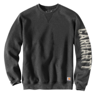 Carhartt Mens 104904 Loose Fit Midweight Crewneck Sleeve Graphic Sweatshirt - Carbon Heather 4X-Large Regular