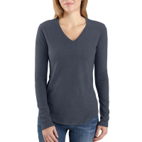 Carhartt  104407 Women's Long Sleeve V-Neck T-Shirt - Bluestone Small Regular