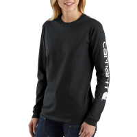 Carhartt  103401 Factory 2nd Women's WK231 Long Sleeve Logo T-Shirt - Black 2X-Large Regular