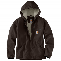 Carhartt  104292 Women's Washed Duck Jacket - Sherpa Lined - Dark Brown X-Small Regular