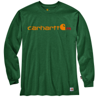 Carhartt Mens 104769 Flame-Resistant Force Long Sleeve Logo Graphic T-Shirt - North Woods Heather Medium Regular