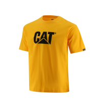 CAT Mens 1510305 Tm Logo T-Shirt - Yellow Black Medium Regular