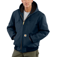 Carhartt Mens 103940 Factory 2nd Duck Active Jacket - Quilted Flannel Lined - Dark Navy Large Regular