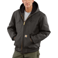 Carhartt Mens 103940 Factory 2nd Duck Active Jacket - Quilted Flannel Lined - Gravel Small Regular