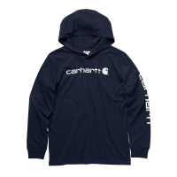 Carhartt  CA6192 Long Sleeve Hooded Graphic Tee - Boys - Navy Blazer 2 Toddler