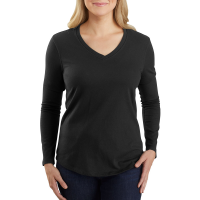 Carhartt  104407 Women's Long Sleeve V-Neck T-Shirt - Black X-Small Regular