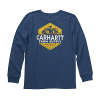 Carhartt  CA6189 Long Sleeve Crewneck Graphic Tee - Boys - Dark Denim Medium (10-12)