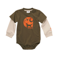 Carhartt  CA6209 Long Sleeve Crewneck Outdoor Sport Bodysuit - Boys - Ivy Green 12 Months