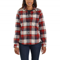Carhartt  103239 Closeout Women's Rugged Flex Hamilton Fleece Lined Shirt - Port Small Regular