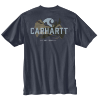 Carhartt Mens 104615 Heavyweight Outdoor Graphic Short Sleeve T-Shirt - Bluestone Medium Regular