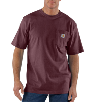 Carhartt | Men's K87 Factory 2nd Short Sleeve Pocket T-Shirt | Port | Medium Regular | Original Fit | 100% Cotton | 6.75 Ounce | Dungarees