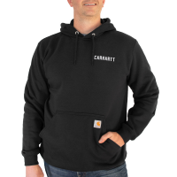 Carhartt Men's 103862 Closeout Rugged Workwear Graphic Hooded Sweatshirt - Black Medium Regular