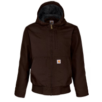 Carhartt Mens 104479 Factory 2nd Washed Duck Quilt-Lined Insulated Jacket - Dark Brown 2X-Large Tall