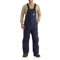 Carhartt Mens 102691 Flame Resistant Quick Duck Bib Overall - Quilt Lined - Dark Navy 48W x 30L