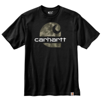 Carhartt Mens 104867 Factory 2nd Heavyweight Camo Carhartt C Graphic Short Sleeve T-Shirt - Black Large Tall