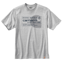 Carhartt Mens 104610 Factory 2nd Heavyweight Workwear Graphic Short Sleeve T-Shirt - Heather Gray Medium Regular