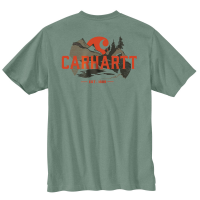 Carhartt Mens 104615 Factory 2nd Heavyweight Outdoor Graphic Short Sleeve T-Shirt - Leaf Green Heather Medium Regular