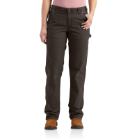 Carhartt | Women's 102080 Factory 2nd Crawford Pant II | Dark Brown | 10W x Regular | Slightly Fitted | Mid Rise | Rugged Flex'Technology | Dungarees
