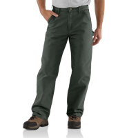 Carhartt | Men's B11 Washed Duck Pant | Moss | 35W x 32L | Loose-Original Fit | 100% Washed Cotton Duck | 12 Ounce | Dungarees