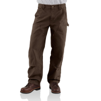 Carhartt Mens B136 Double Front Washed Duck Loose Fit Pant - Dark Brown 35W x 32L