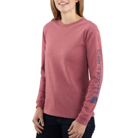 Carhartt  103401 Closeout Women's WK231 Long Sleeve Logo T-Shirt - Claystone Heather Medium Regular