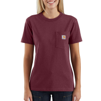 Carhartt  103067 Closeout Women's WK87 Workwear Pocket Short Sleeve T-Shirt - Mangosteen Heather 3X-Large Regular