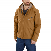Carhartt Mens 104392 Factory 2nd Washed Duck Jacket - Sherpa Lined - Carhartt Brown 3X-Large Tall