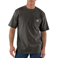 Carhartt | Men's K87 Factory 2nd Short Sleeve Pocket T-Shirt | Peat | 2X-Large Regular | Original Fit | 100% Cotton | 6.75 Ounce | Dungarees