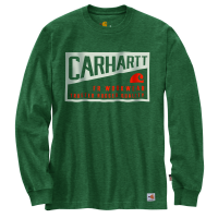 Carhartt Mens 104984 Flame-Resistant Force Original Fit Midweight Long-Sleeve Workwear Graphic T-Shirt - North Woods Heather 2X-Large Regular