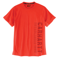 Carhartt Mens 105202 Carhartt Force Relaxed Fit Midweight Short-Sleeve Logo Graphic T-Shirt  - Currant Heather 4X-Large Regular