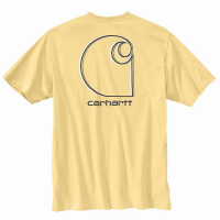 Carhartt Mens 105179 Relaxed Fit Heavyweight Short Sleeve Logo Graphic T-Shirt - Pale Sun 4X-Large Regular