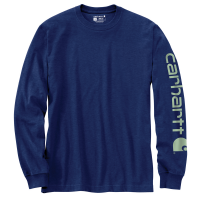 Carhartt | Men's K231 Long Sleeve Logo T-Shirt | Scout Blue Heather | 2X-Large Regular | Original Fit | 100% Cotton | 6.75 Ounce | Dungarees