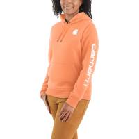 Carhartt  102791 Women's Clarksburg Graphic Sleeve Pullover Sweatshirt - Dusty Orange Heather X-Large Plus
