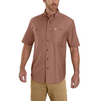 Carhartt Mens 103555 Rugged Flex Rigby Short Sleeve Work Shirt - Nutmeg 3X-Large Regular