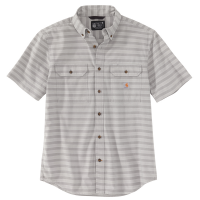 Carhartt Mens 105175 Loose Fit Midweight Short-Sleeve Plaid Shirt - Carhartt Gray Small Regular