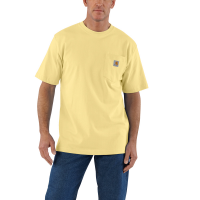 Carhartt | Men's K87 Short Sleeve Pocket T-Shirt | Pale Sun | X-Large Regular | Original Fit | 100% Cotton | 6.75 Ounce | Dungarees