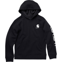 Carhartt  CA6267 Long-Sleeve Hooded Graphic Sweatshirt - Boys - Caviar Black Large (14-16)