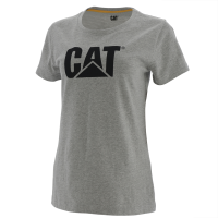 CAT  1010012 Women's Trademark Logo T-Shirt - Heather Gray 2X-Large Regular